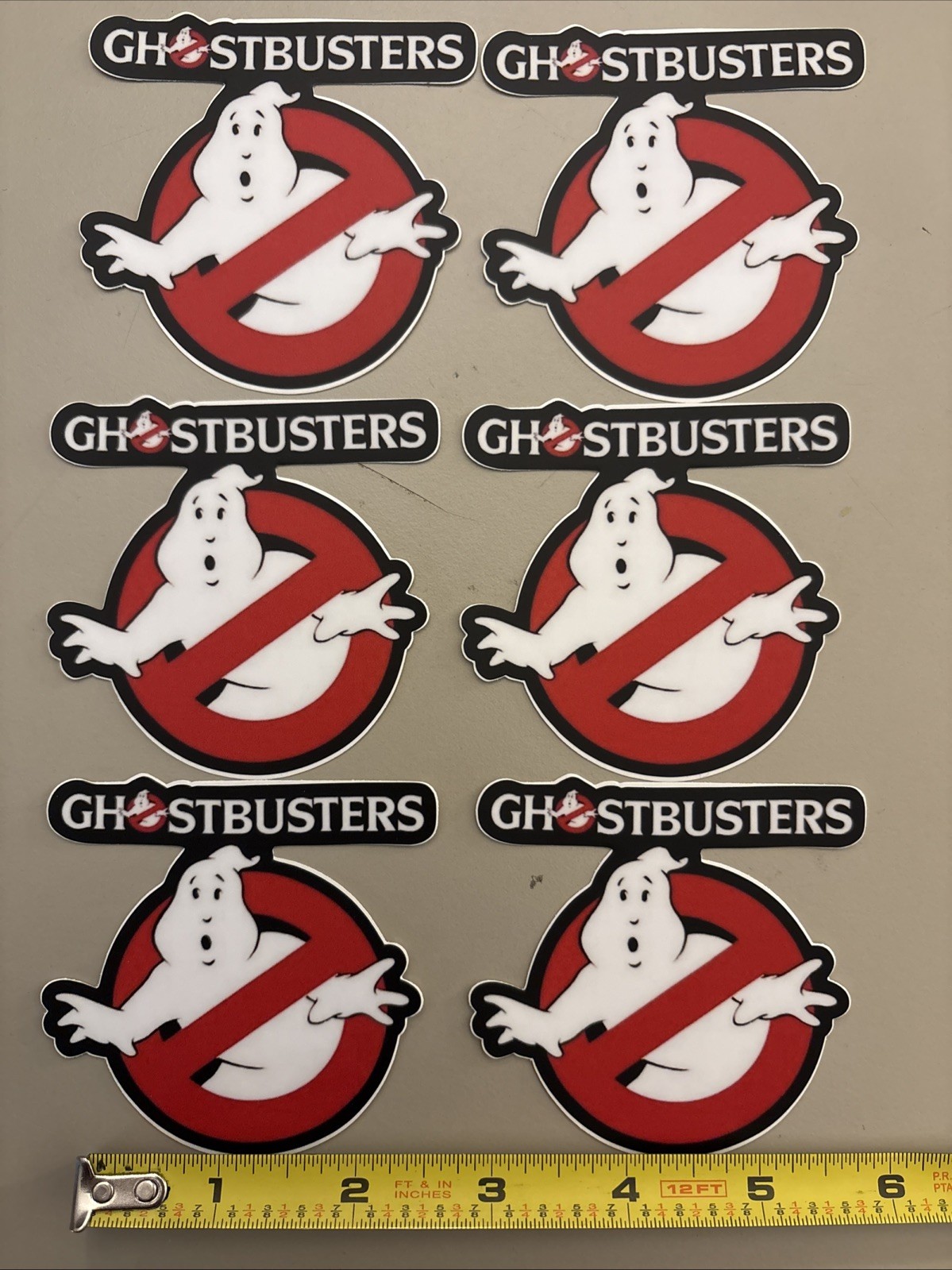 6 Pc GHOSTBUSTERS (Sticker Decal Lot Are Dishwasher Safe) Mugs Laptops Car