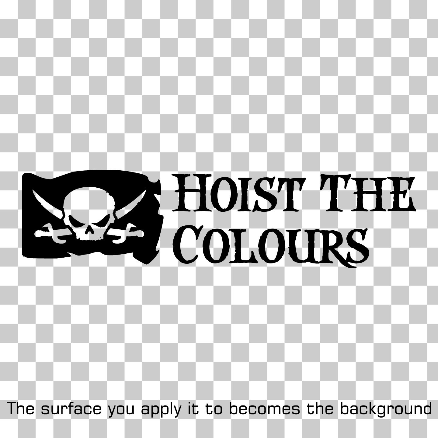 Hoist The Colours Pirate Flag Vinyl Sticker Decal Jolly Roger
