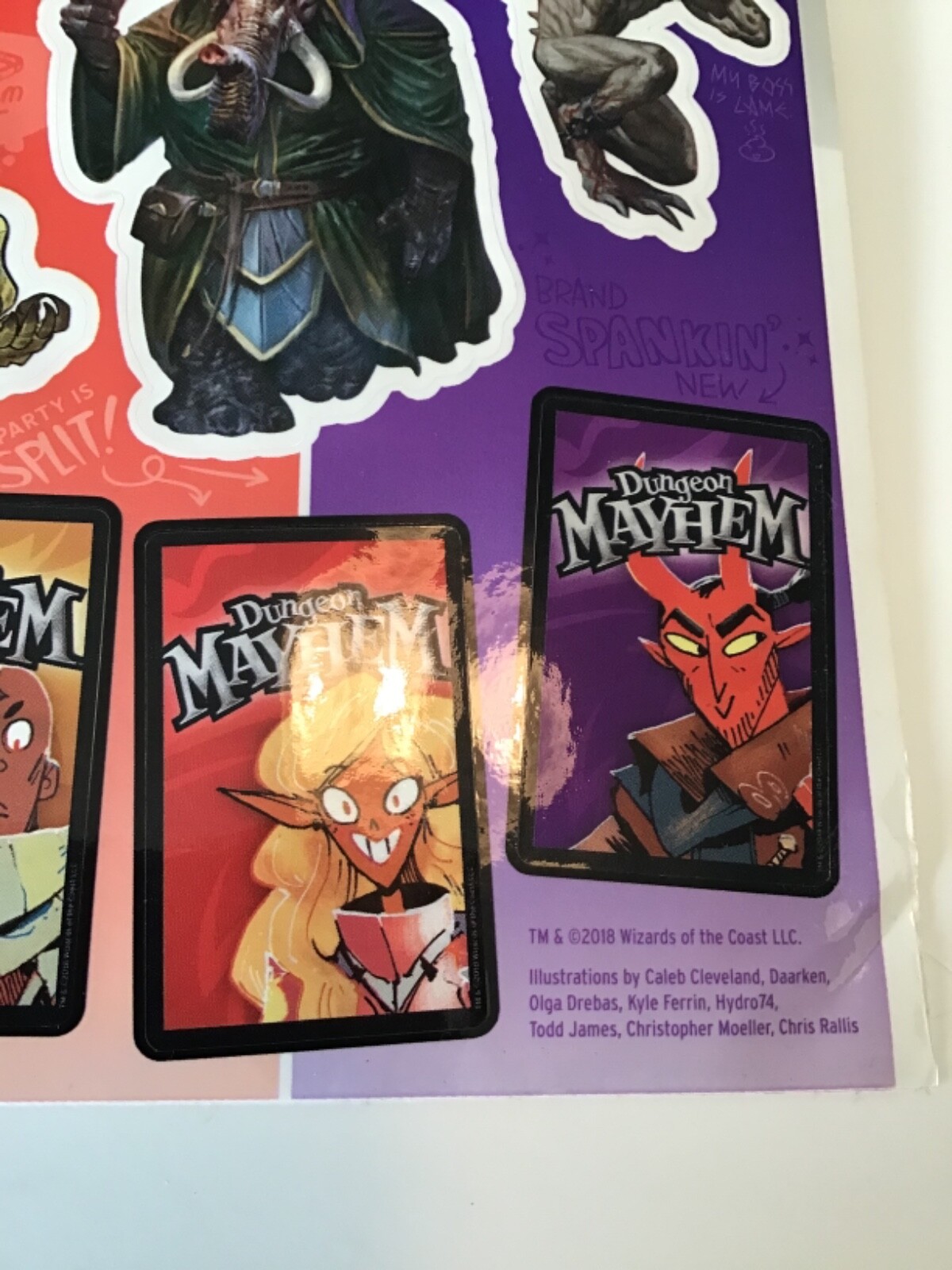 Dungeons and Dragons D & D Sticker Sheet