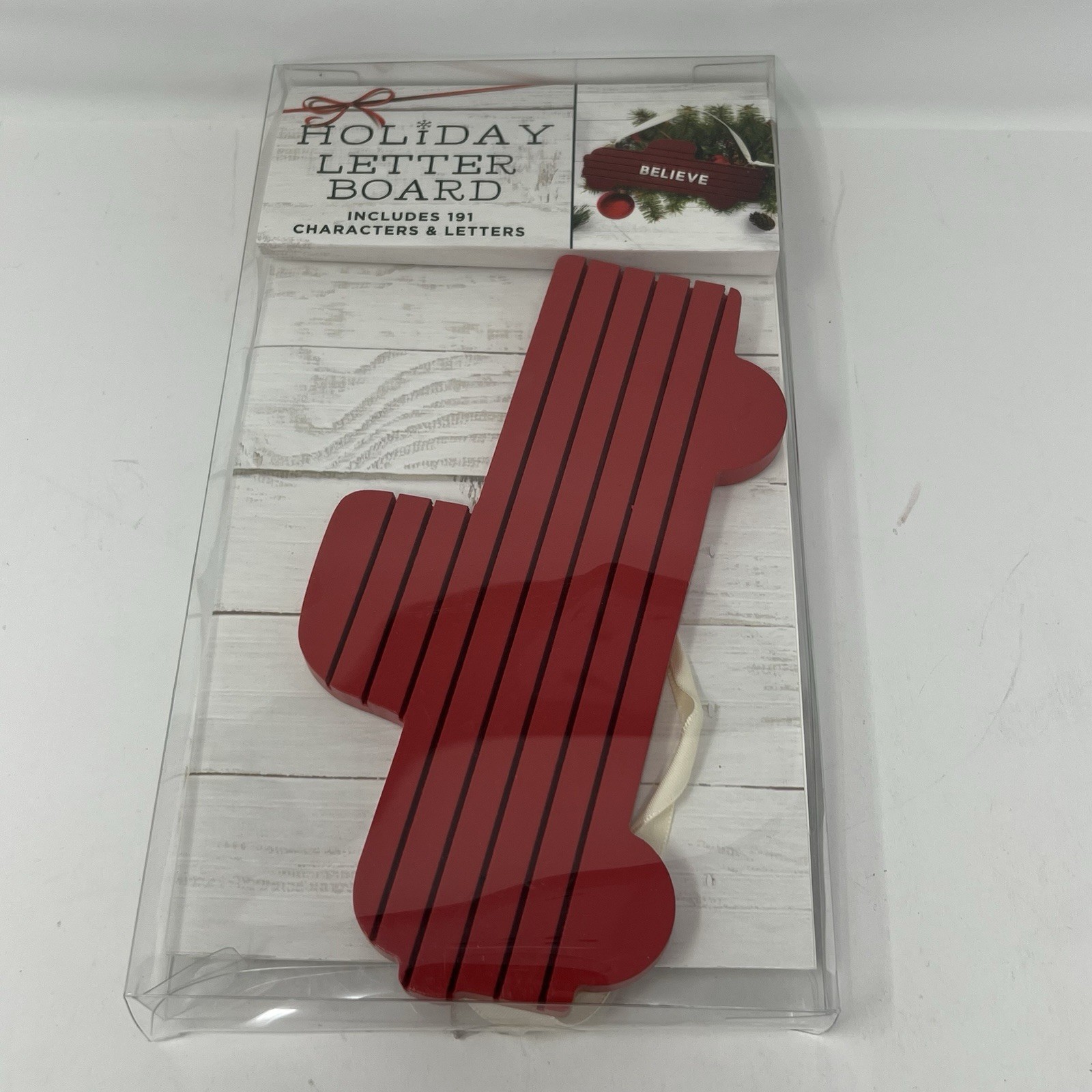 Christmas Decor Black White Checked With Red Truck Holiday Letter Board 3 Pieces