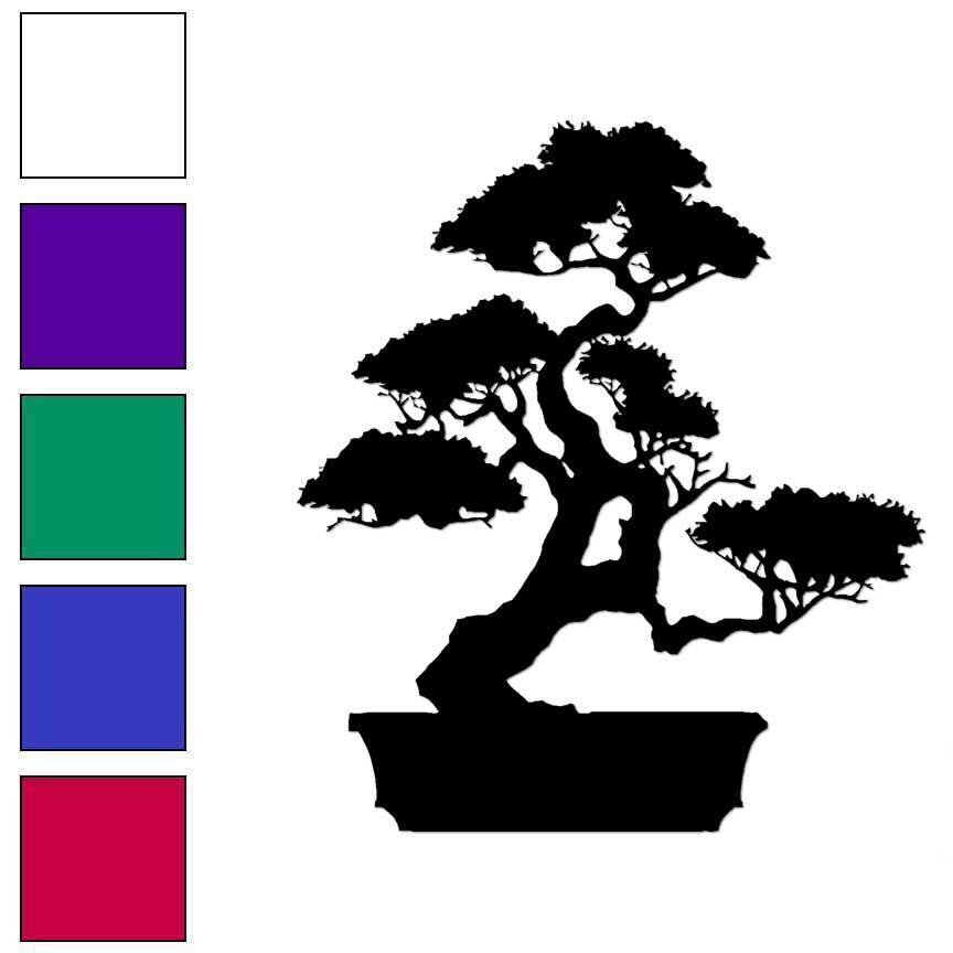 Bonzai Tree, Vinyl Decal Sticker, Multiple Colors & Sizes #6978