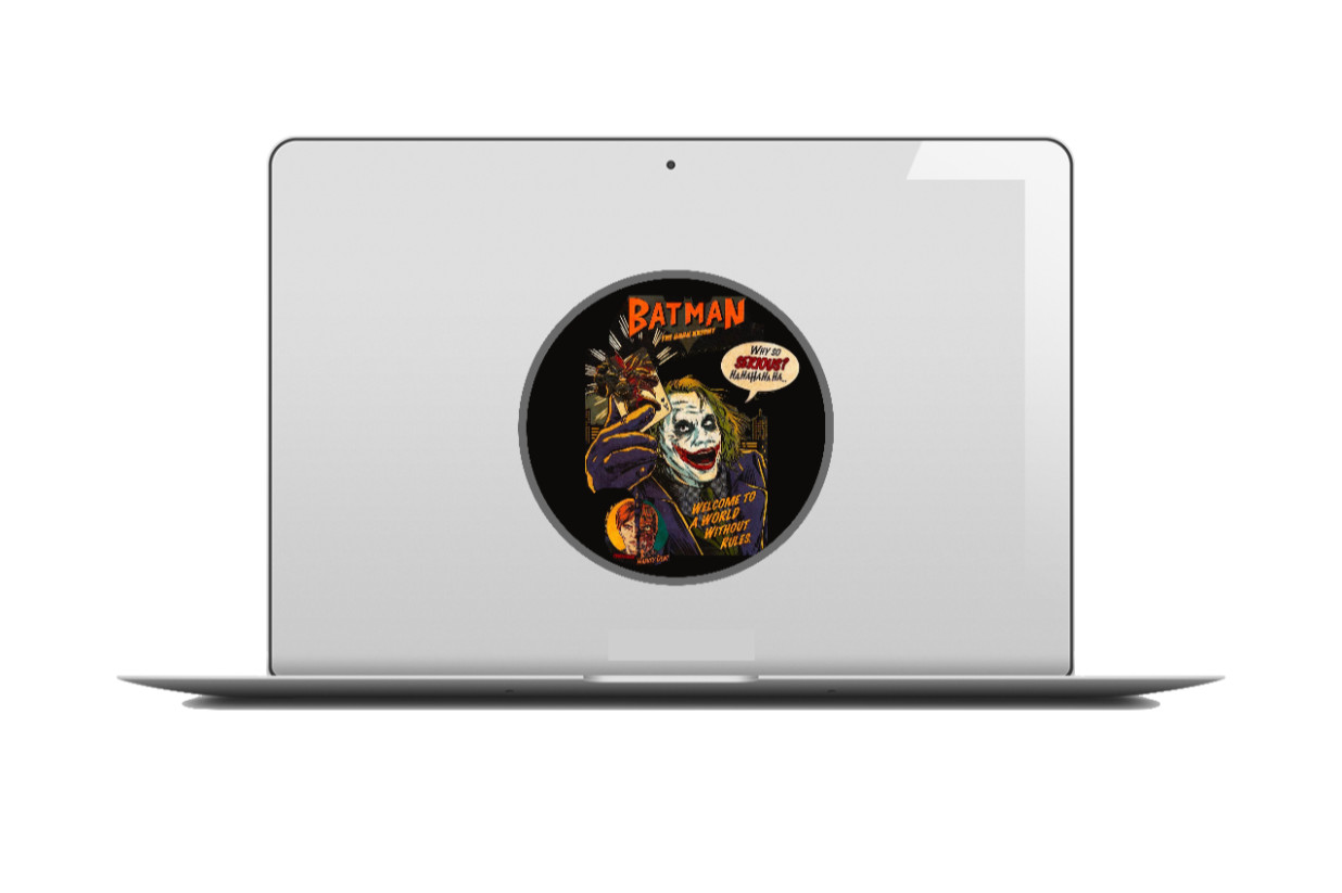 Batman Joker (The Dark Knight) – 4" Vinyl Decal Handmade Car Cooler Laptop Truck