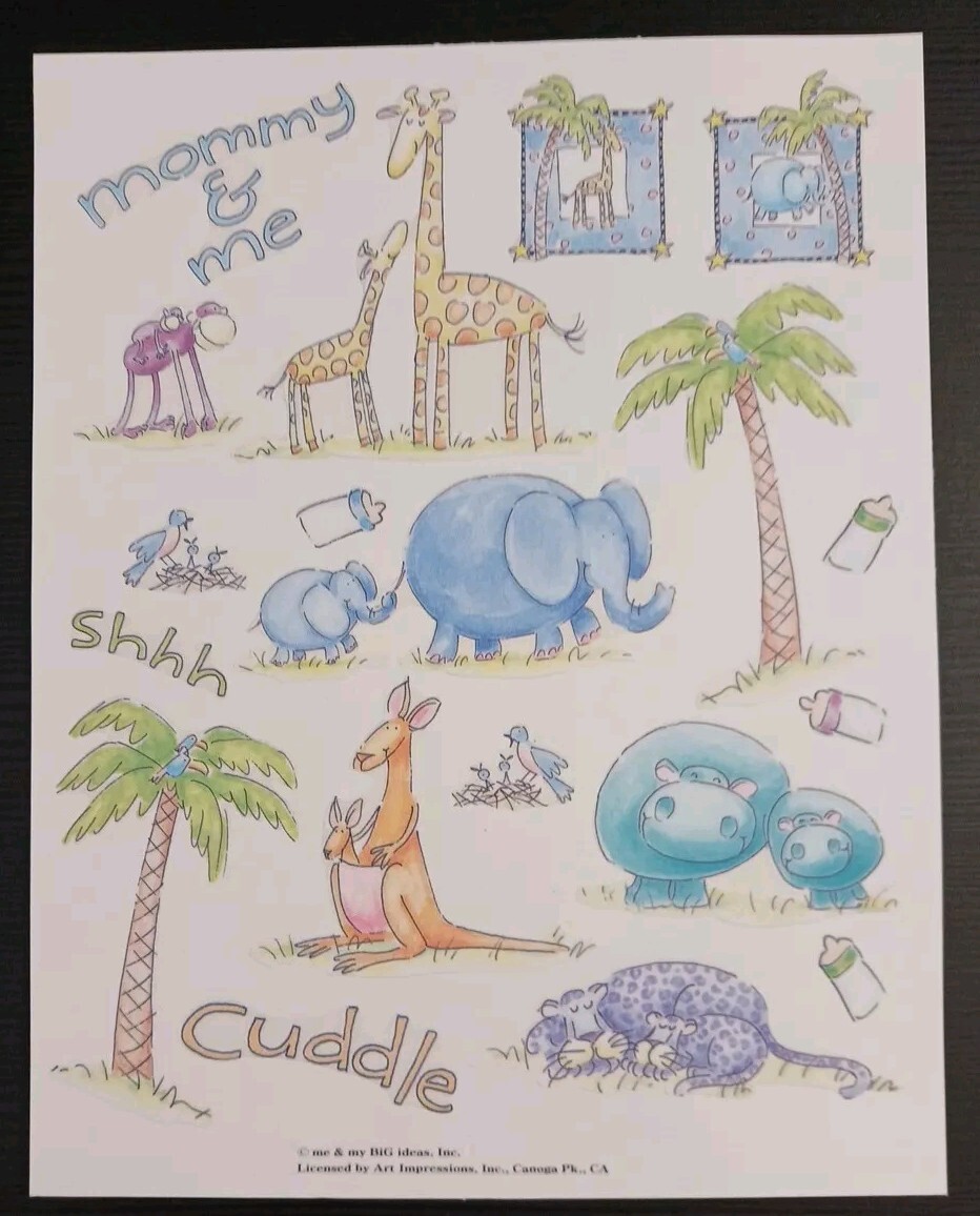 Ideastix Me & My Big Ideas Baby Safari Peel and Stick Décor IS3530 VTG 2002