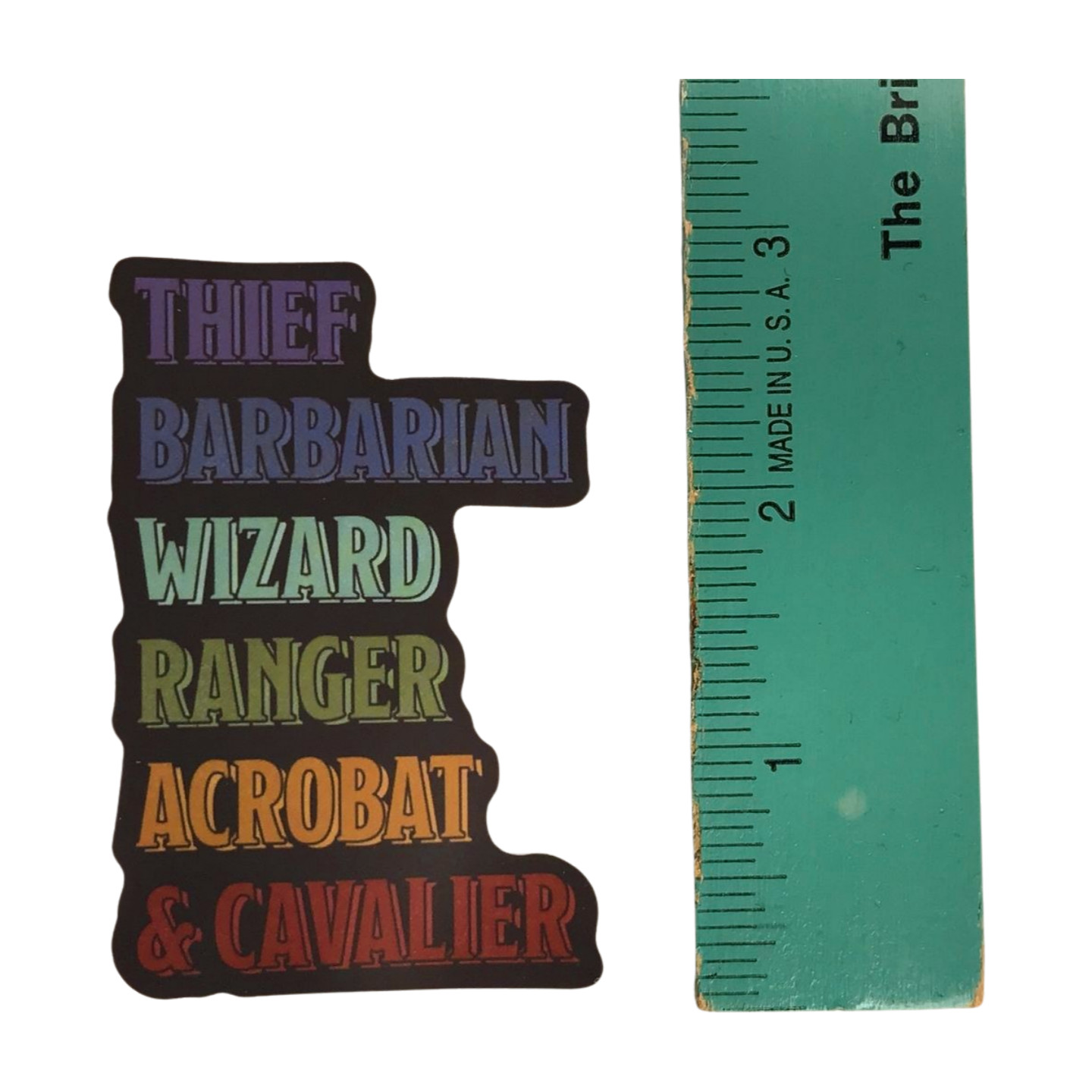Dungeons & Dragons Character Classes Sticker