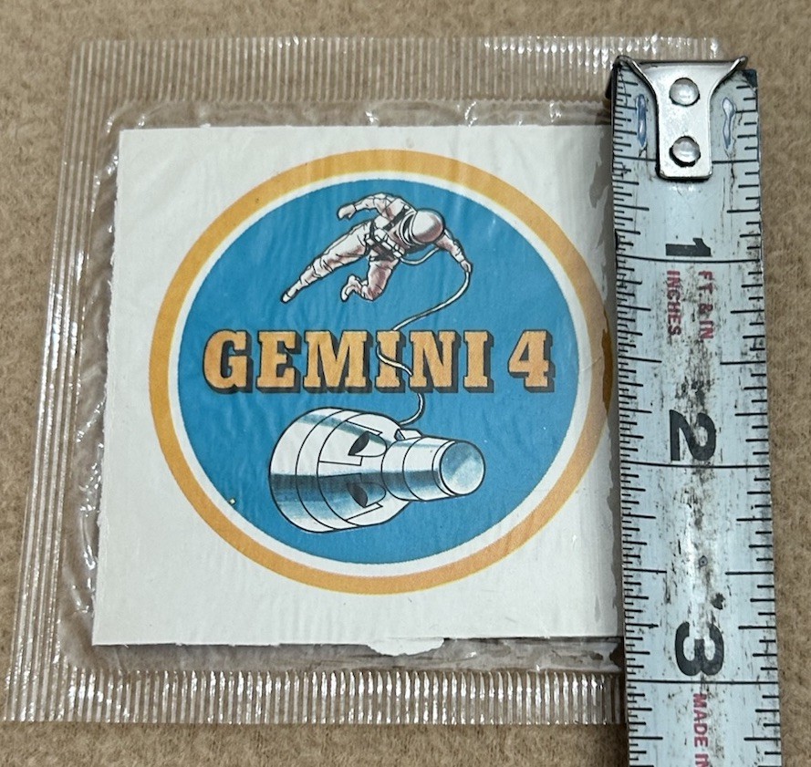 1960’s Gemini 4 Sticker Vintage Kelloggs Cereal Premium Prize NASA Astronaut