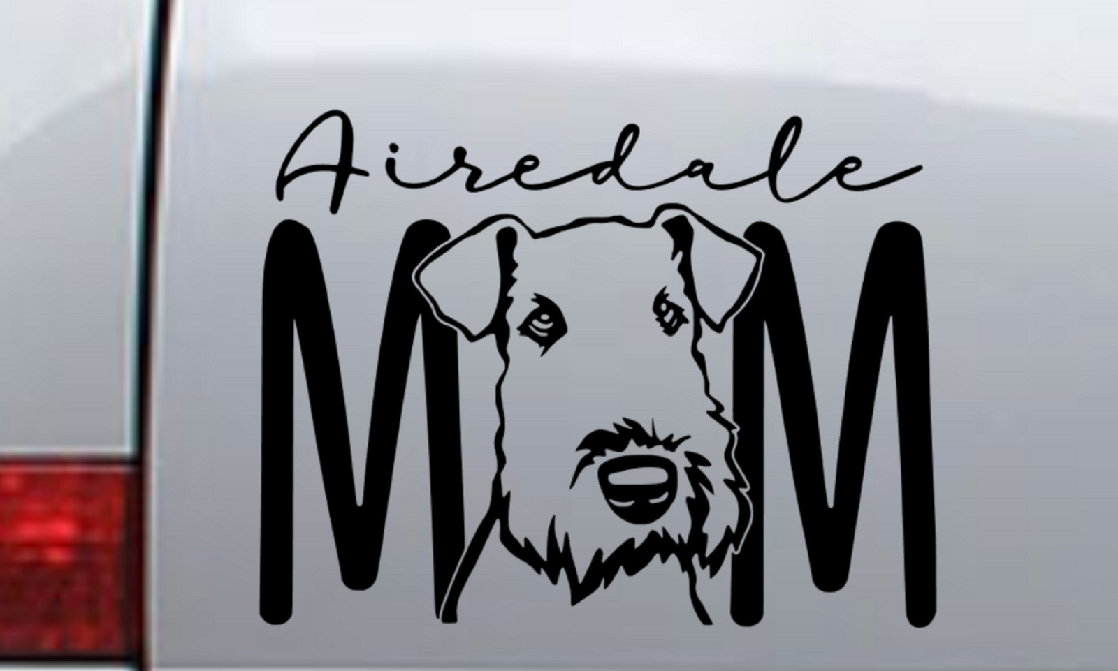 Airedale Mum Sticker Car Decal Vinyl Airedale Mom dog Mom Gift