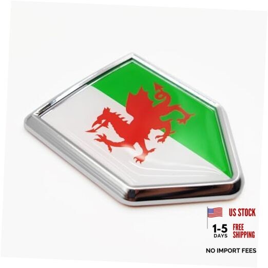 Overdecor Wales Flag Decal Stickers Car Emblem Welsh Car Accessories