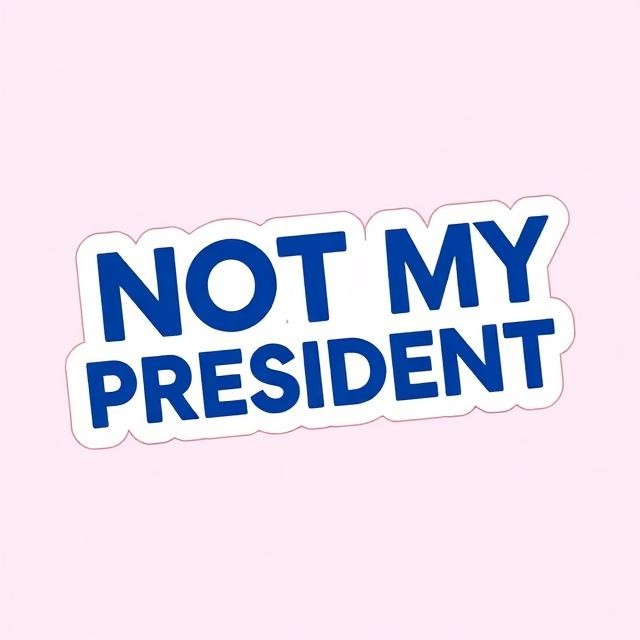 Car Window Decal Not My President Political Humor Vinyl Protest