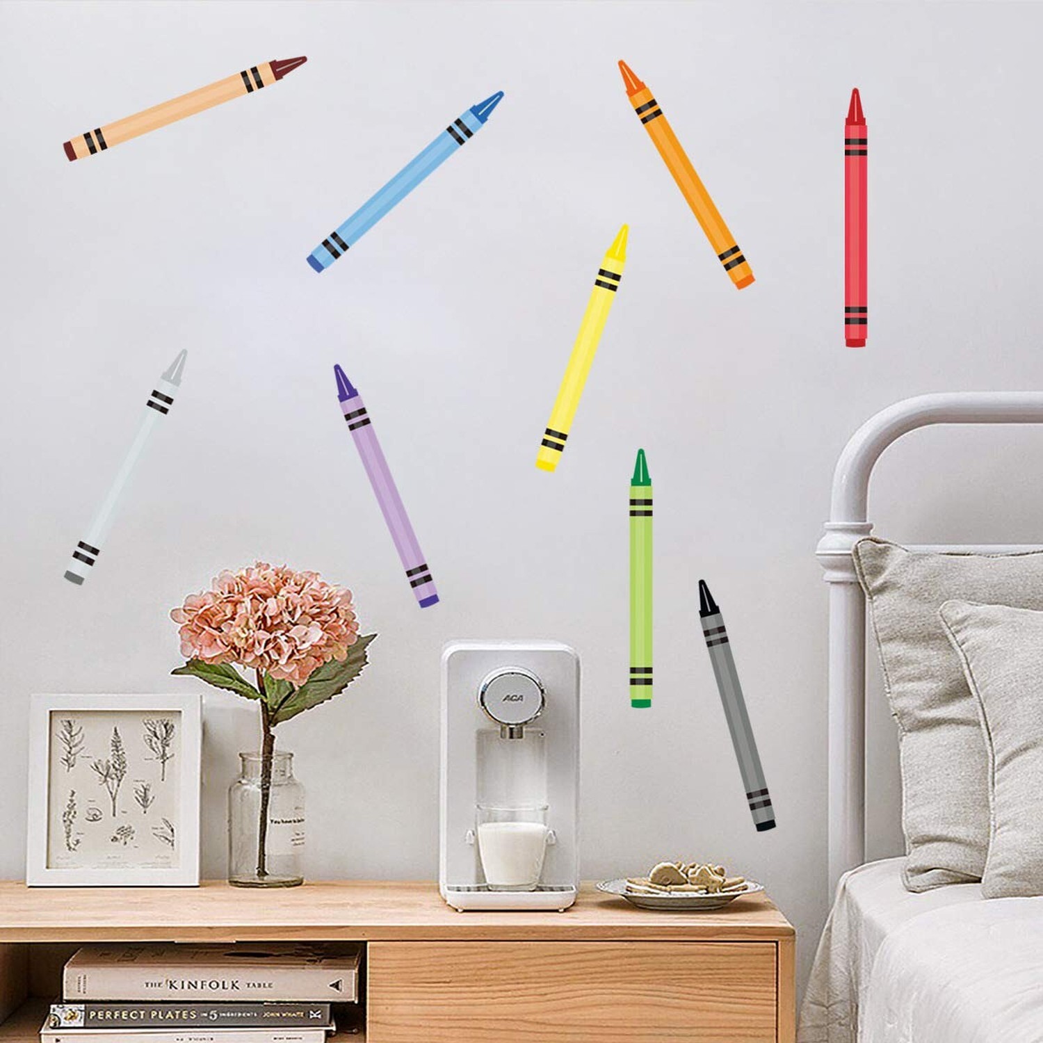 Crayon Decorations Wall Decals DIY Stickers for Kids Preschool Classroom Play…