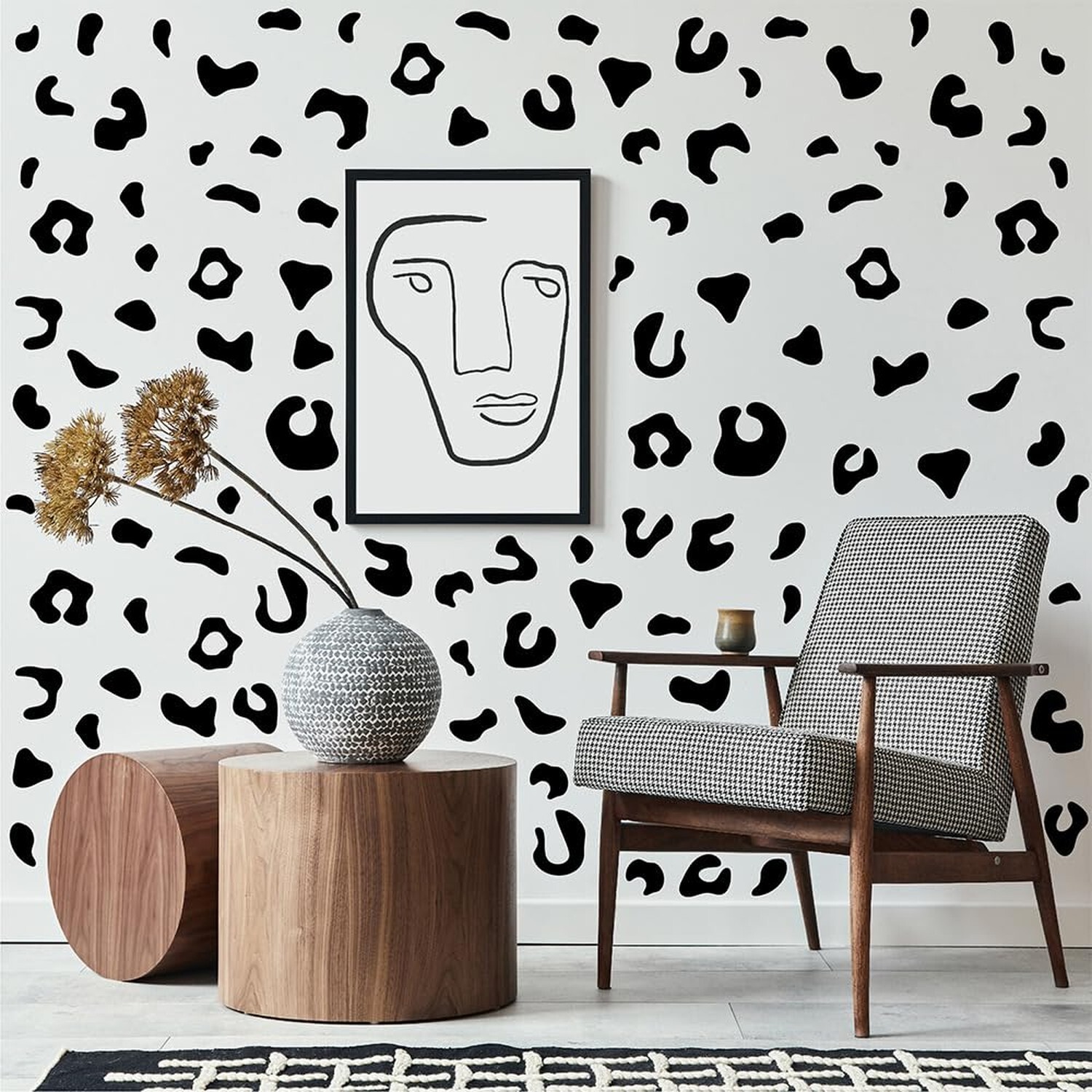 360 Pcs Self-Adhesive Black Leopard Print Wall Stickers – 10 Sheets Removable…