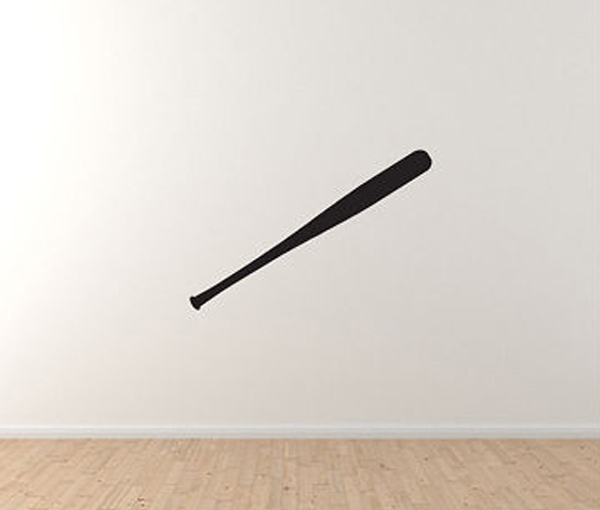 Sports Silhouette – Baseball Bat Version 1 – Vinyl Wall Decal