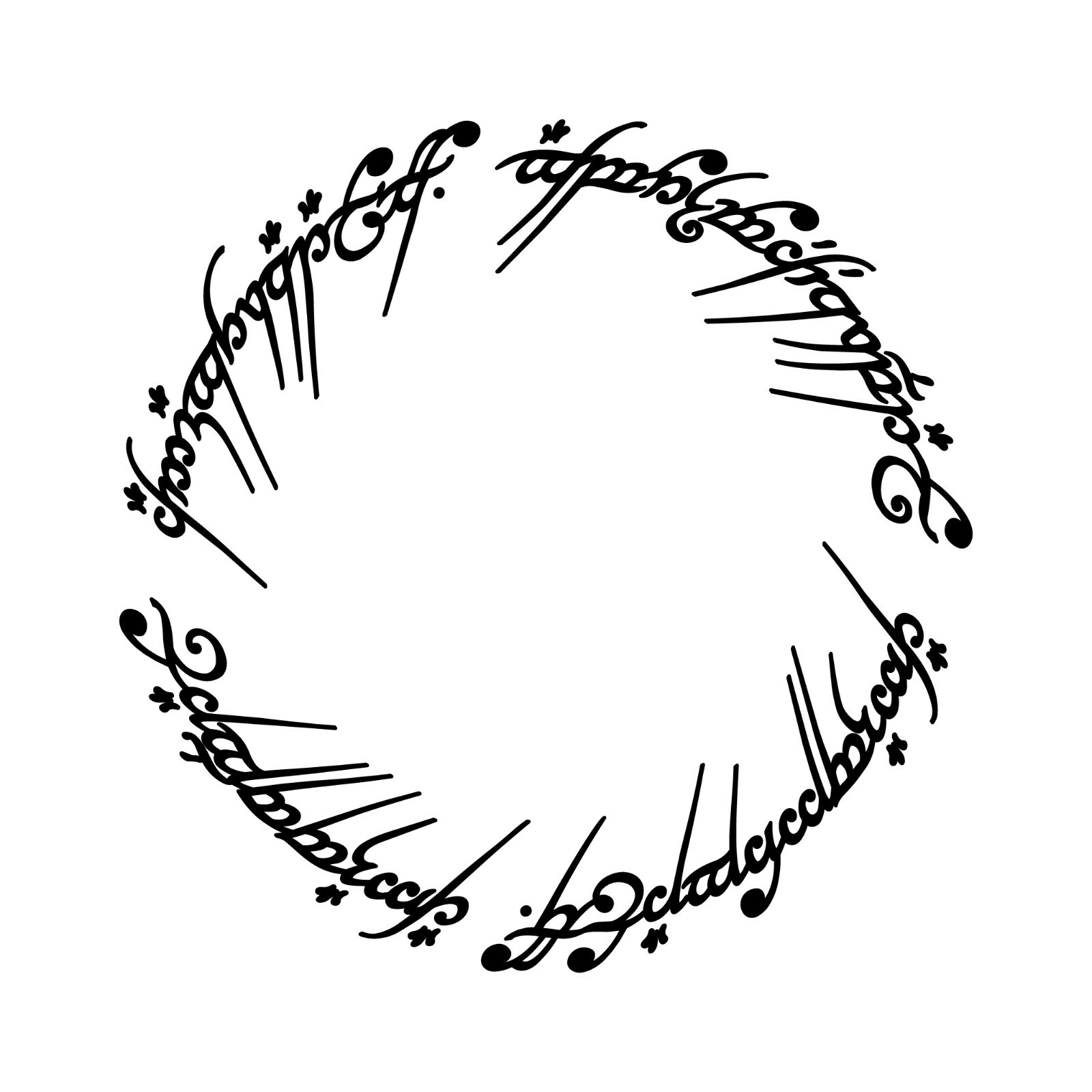 Lord of the Rings Ring of Power Inscription Custom Vinyl Sticker Decal