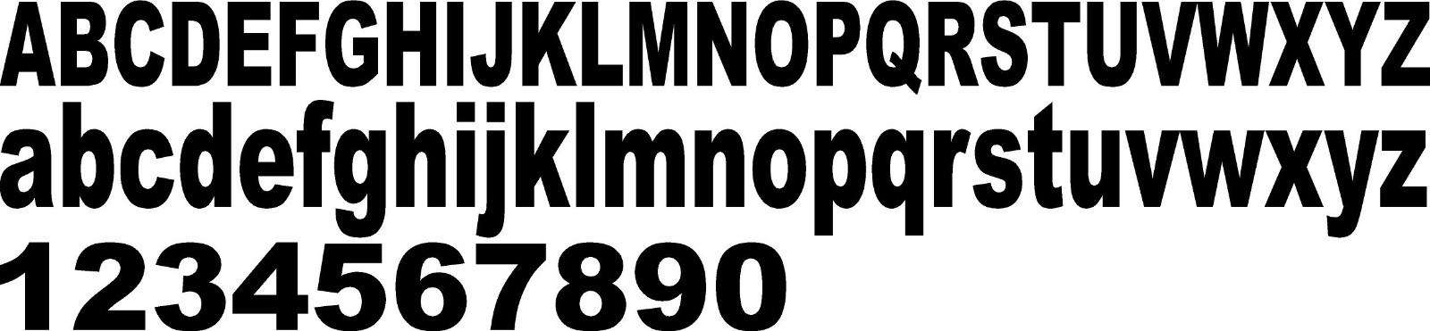 CUSTOM TEXT Number Decal Sticker Pair BOLD Font Car Truck Laptop Mirror Vinyl