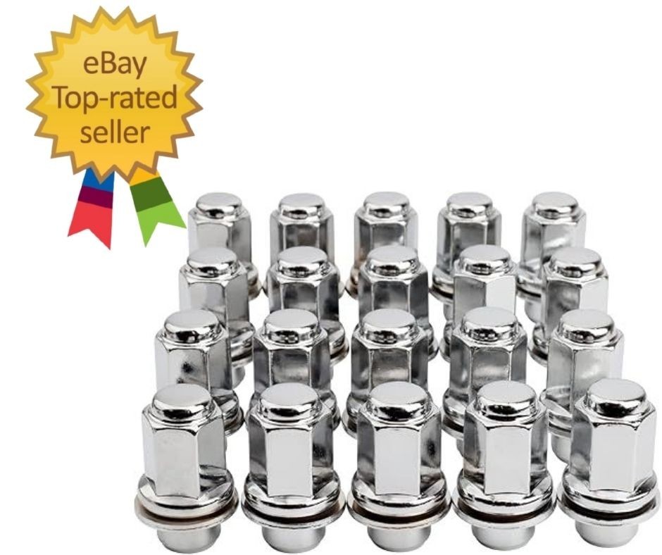 Set of 20, 14X1.5Mm OEM Style Factory 1.80 Inch 7/8 22Mm Hex Mag Washer Lug Nuts