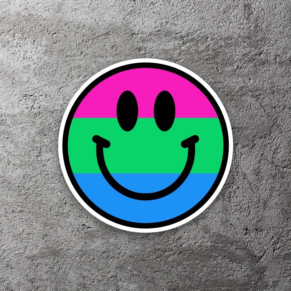 Polysexual Flag Vinyl Sticker 3.5" Wide – Includes Two Stickers