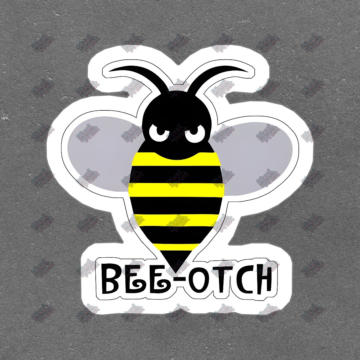 Bee Otch Funny Vinyl Sticker Decal Cute Bumblebee Design Perfect for #902775