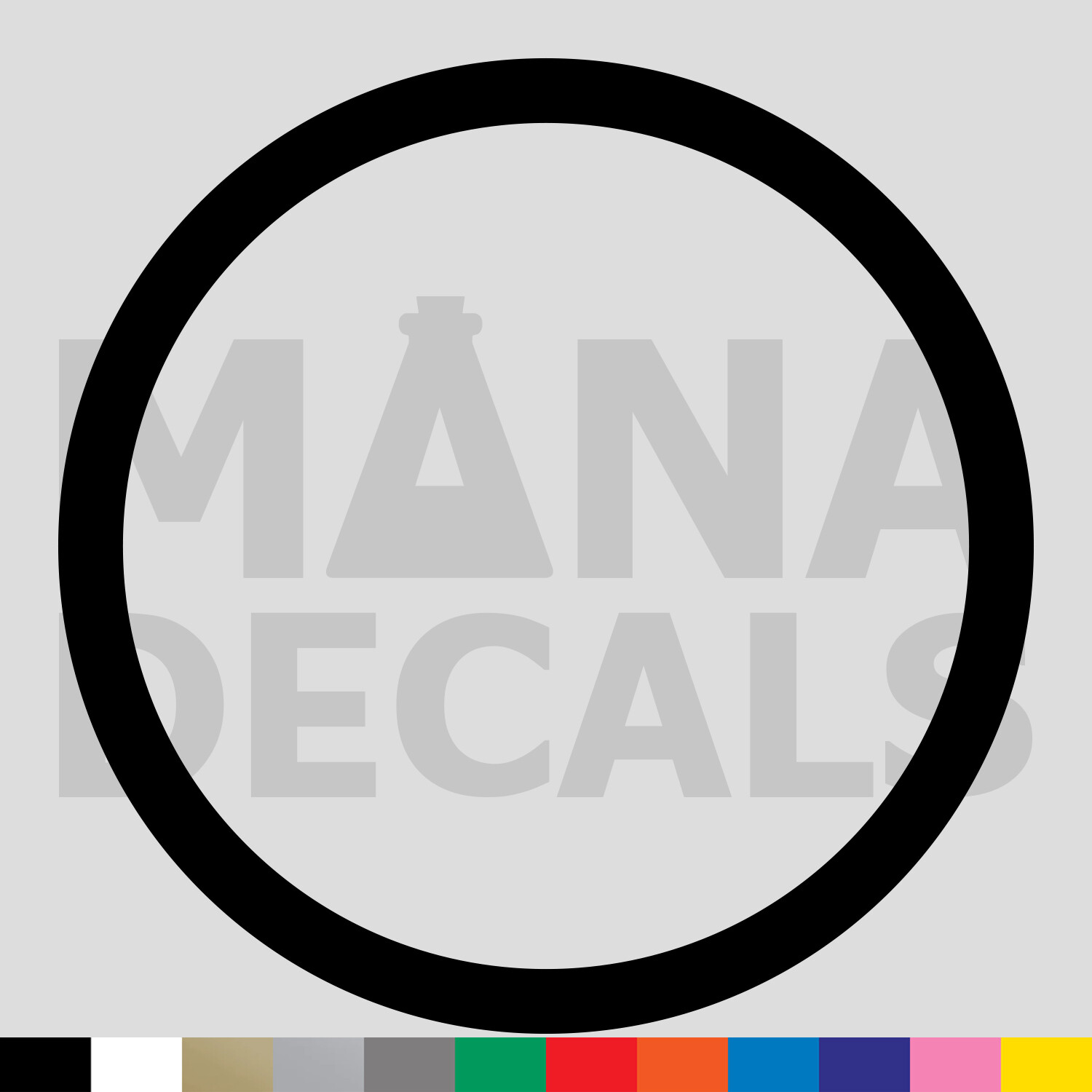 Circle Outline Vinyl Die Cut Decal Sticker – Round Shape Ring Hoop Loop
