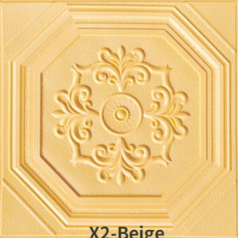 10x 3D Embossed Self-adhesive Foam Wall Sticker Panel Wallpaper Home Decor Craft