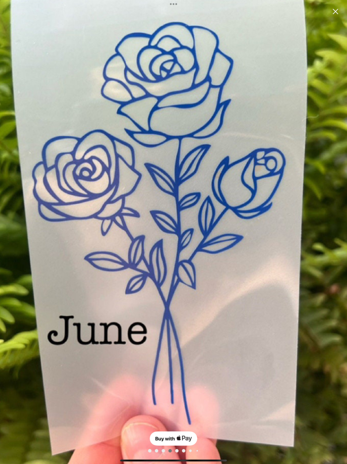 Birth Flower Vinyl Decal – Custom Bouquet Sticker – Floral Design 5 INCHES TALL