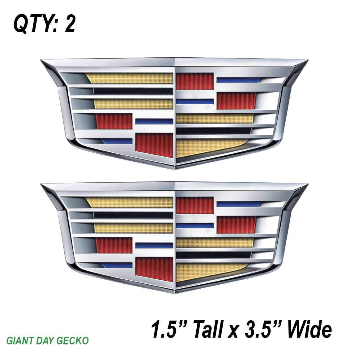 (2) TWO Cadillac Caddy XTS Escalade SUV Truck Car Stickers Auto Decal NEW