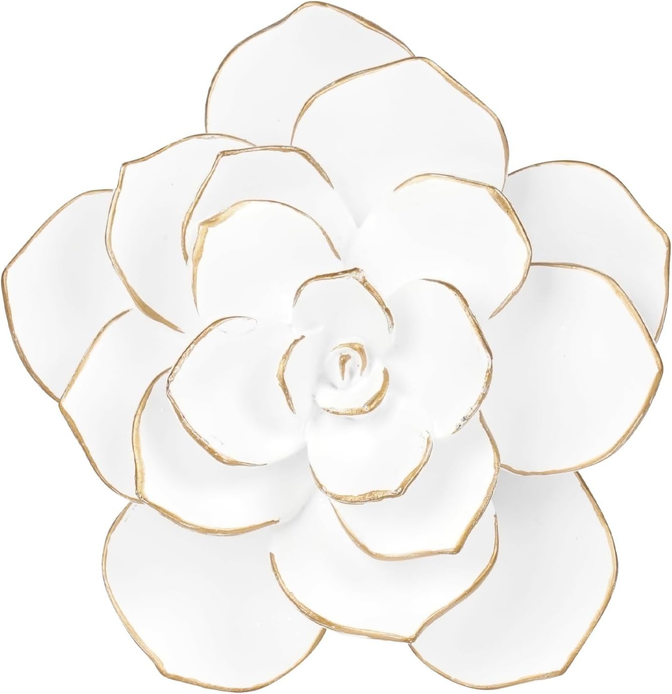 Resin Flower Wall Decor, Rustic 3D Sculpture for Bathroom, Living Room, Bedroom