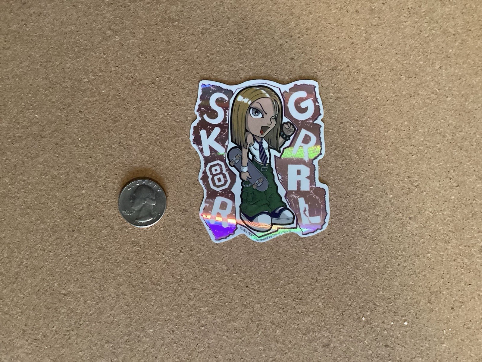 2003 Y2K ODM ZUM Brand Imports Prism Holo Girl Power Vending Sticker Lot of 15