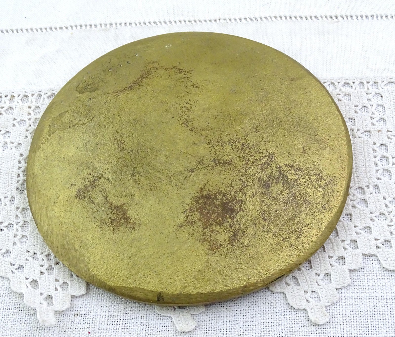 VTG French Cast Bronze Tattinger Champagne Promotional Cast Bronze Trinket Dish,