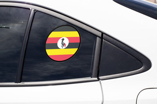 Uganda Flag Circle Sticker Decal