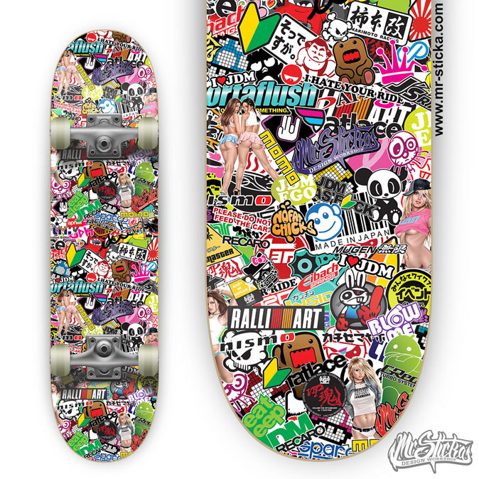 100 Skateboard Stickers Vinyl Laptop Luggage Decal Dope Sticker Lot