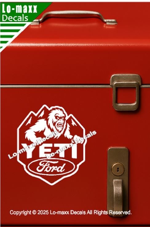Ford Yeti Die Cut Vinyl Decal Sticker Avery Dennison Car Truck Toolbox