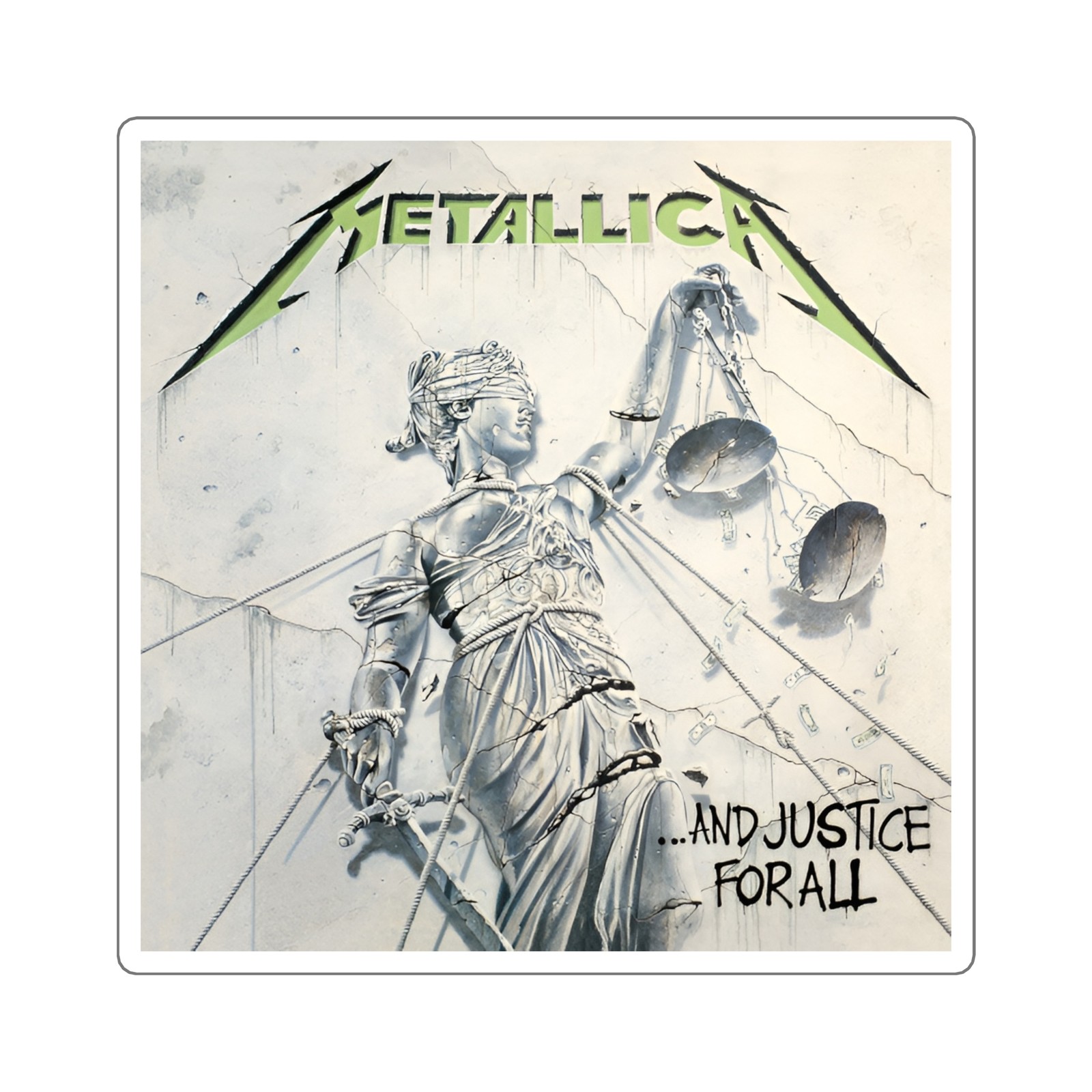 Metallica “…And Justice for All” Sticker | Thrash Metal Classic Album Decal