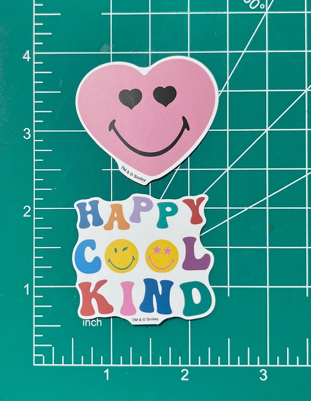 Colorful Smiley Face Vinyl Stickers Car, Laptop Decal :)