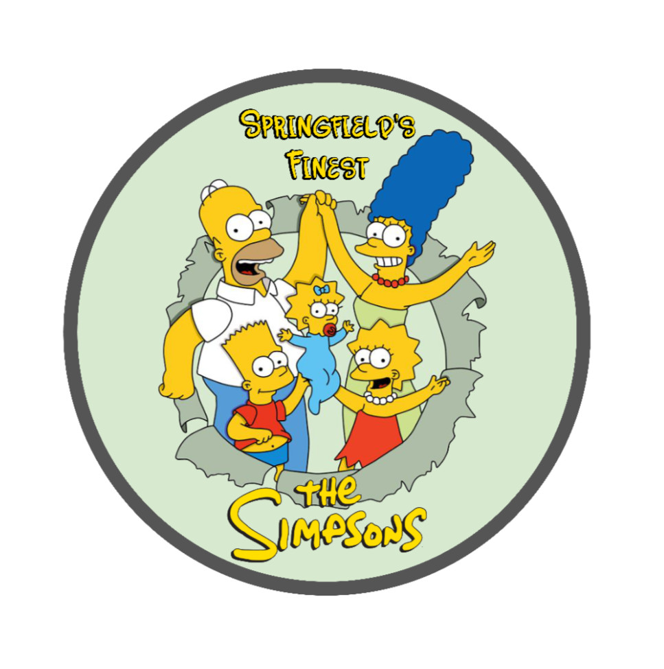 The Simpsons "Springfield's Finest" – 4" Handmade Vinyl Decal Vehicle Cooler 26
