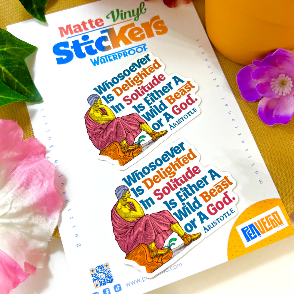 Aristotle Quotes 2pcs | Life Quotes Stickers | Motivational Gifts | 0109