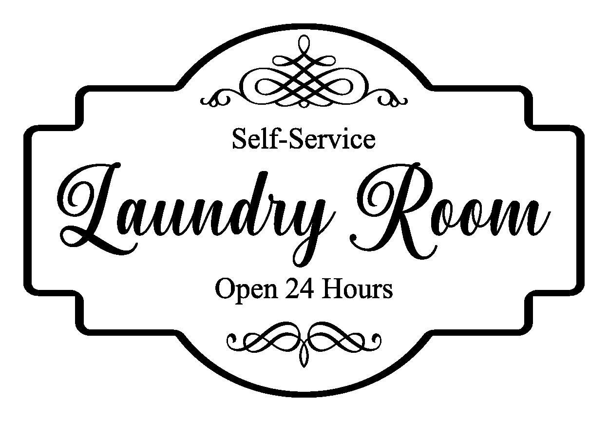 Laundry Room Door / Wall Decal Sticker, Large Sizes avail- Decorative Sticker