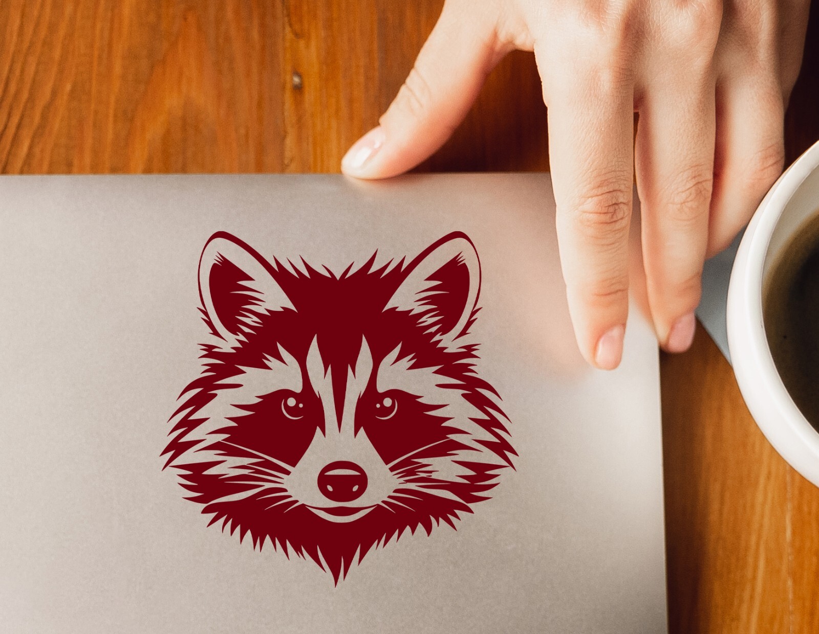 Raccoon Face Custom Vinyl Stickers | Realistic Animal Decals | Die Cut Stickers