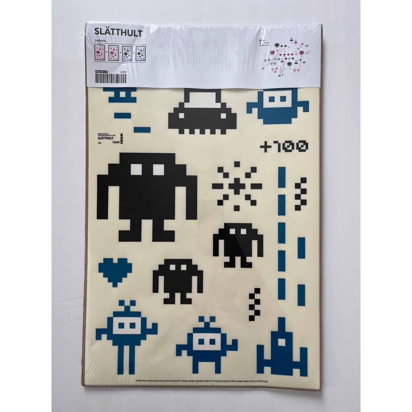 Arcade Alien Wall Art Decals Ikea Slatthult Ladyleia New Pixel Art Style Retro