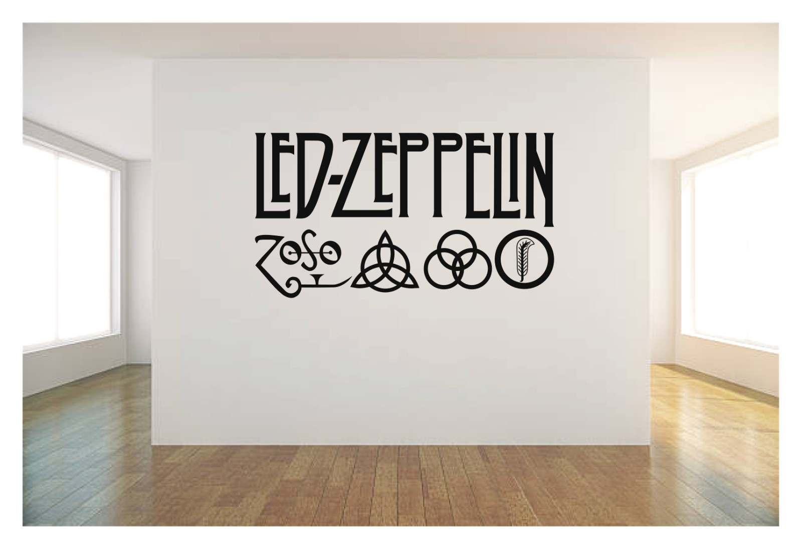 LED ZEPPELIN BAND LOGO 36" JIMMY PAGE ROBERT PLANT vinyl wall art sticker decal