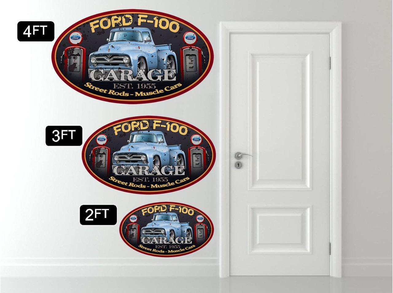 1955 Ford F-100 F100 Pickup Truck Car-toon Wall Art Graphic Sticker