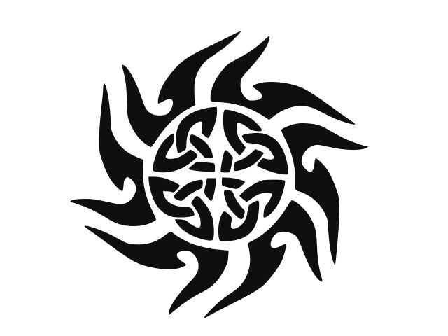 CELTIC TRIBAL SUN Druid Vinyl Decal Car Sticker Wall Truck CHOOSE SIZE COLOR
