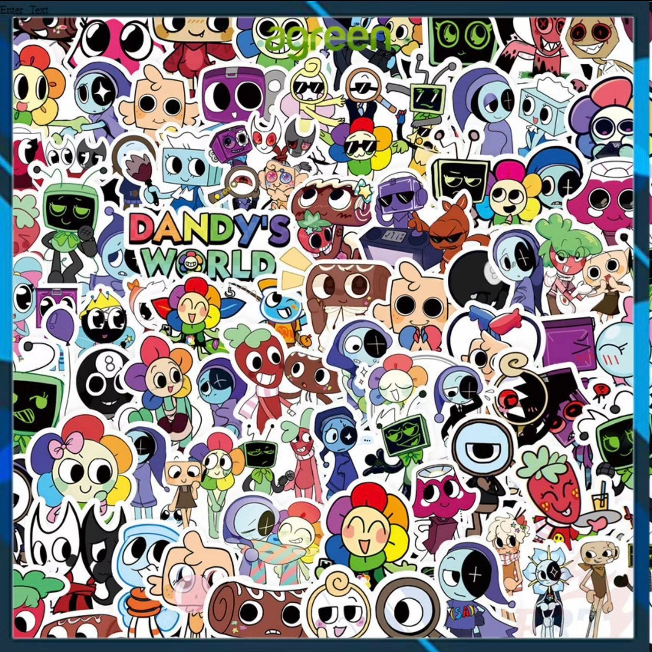 100PCS Dandy's World Cartoon Character Stickers DIY Fashion Doodle Decals Laptop