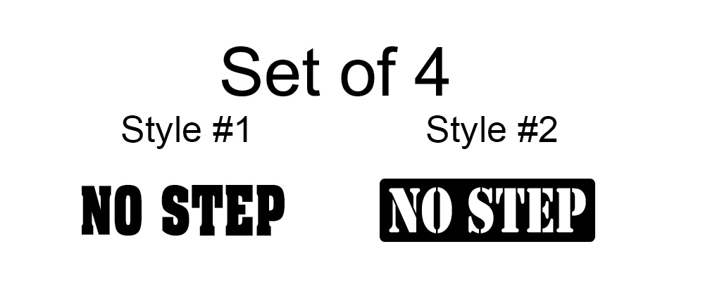 Set of 4 – No Step Boat Decals (2 Styles Available)
