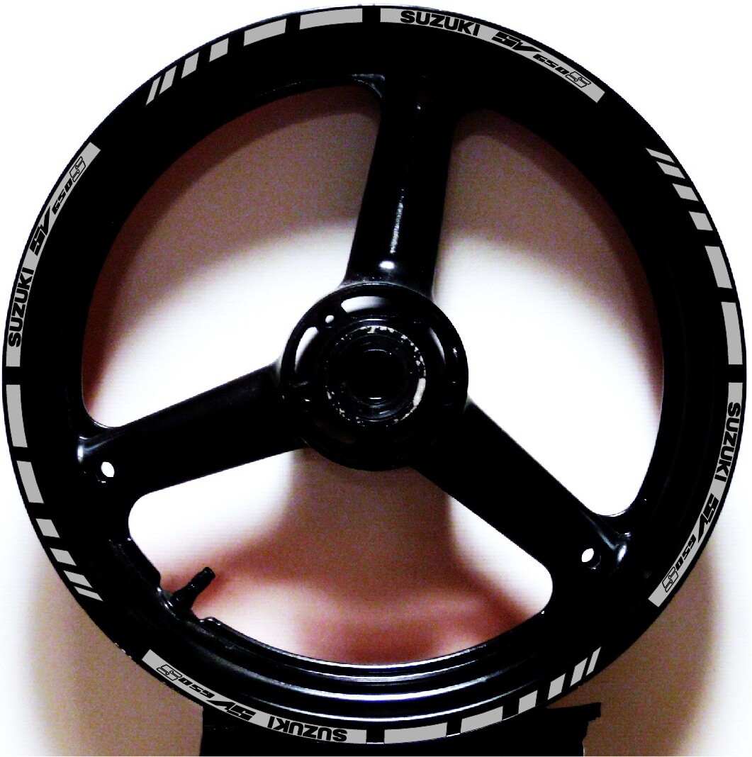 PRINTED CUSTOM GP STYLE 2 TONE RIM STRIPE WHEEL DECAL TAPE STICKER SUZUKI SV650S