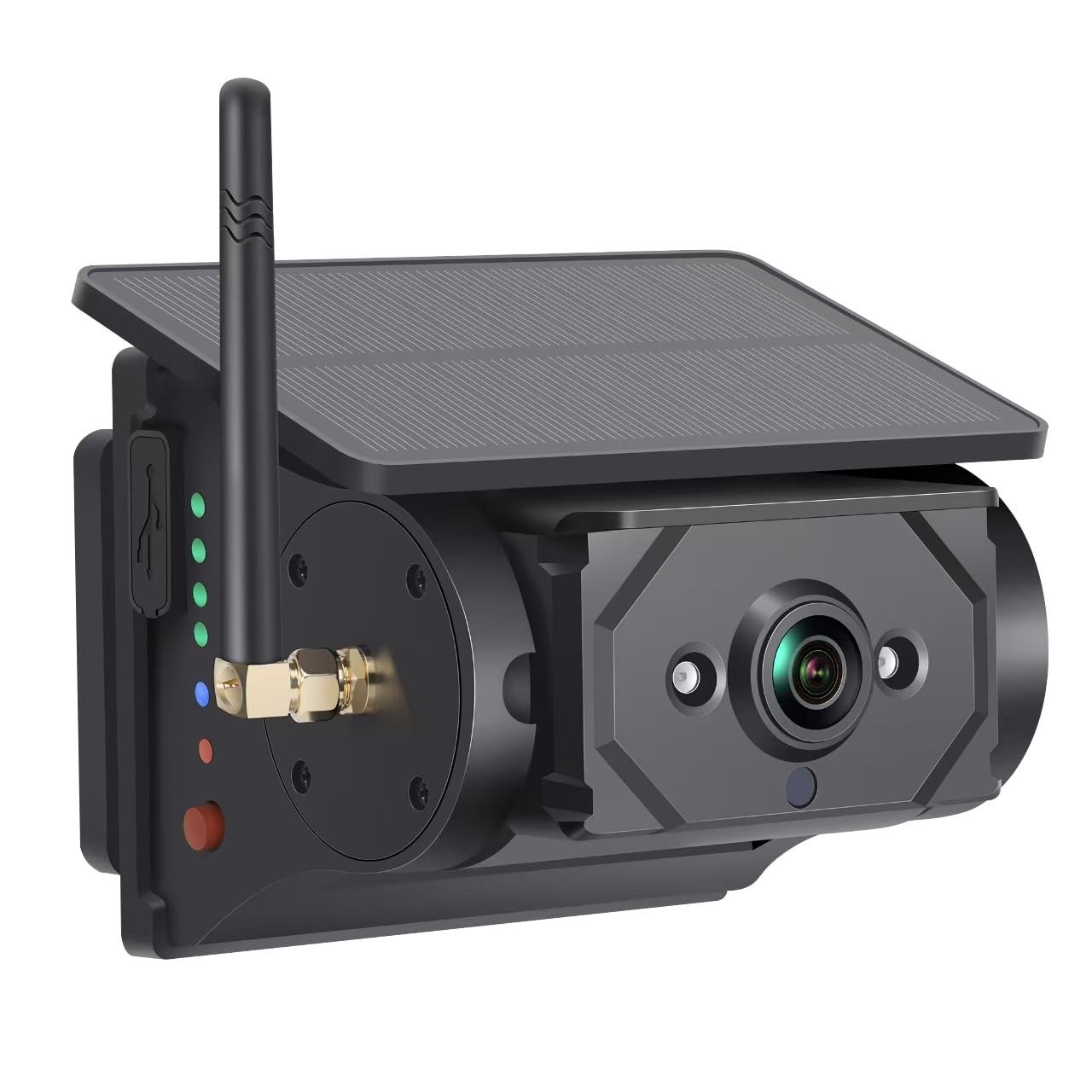 Magnetic Solar Wireless Backup Camera for 5"/7"/10" DVR – 1080P Rechargeable Rea