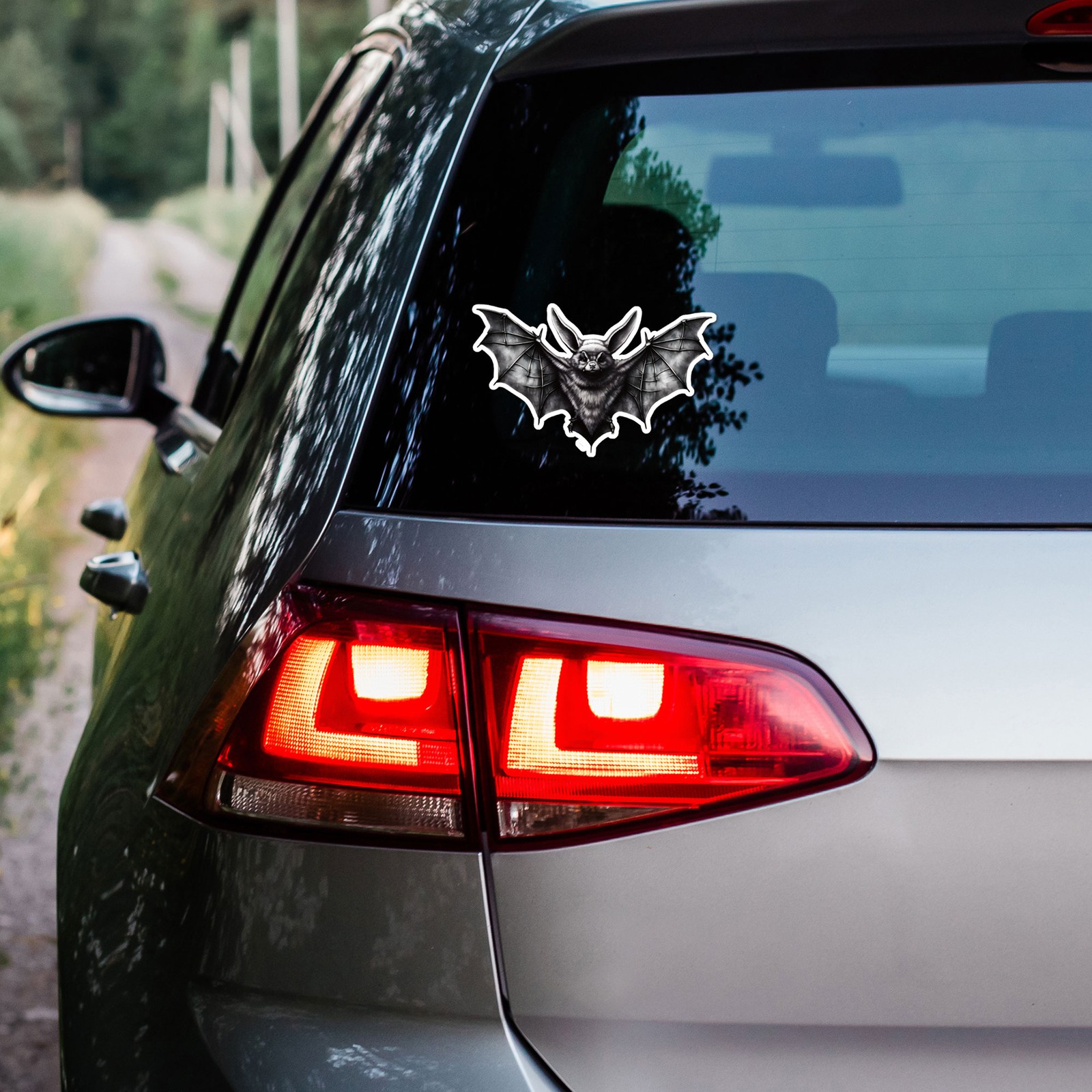 Flying Bat Halloween – Vinyl Decal Sticker – Car Window Laptop – ebn11693