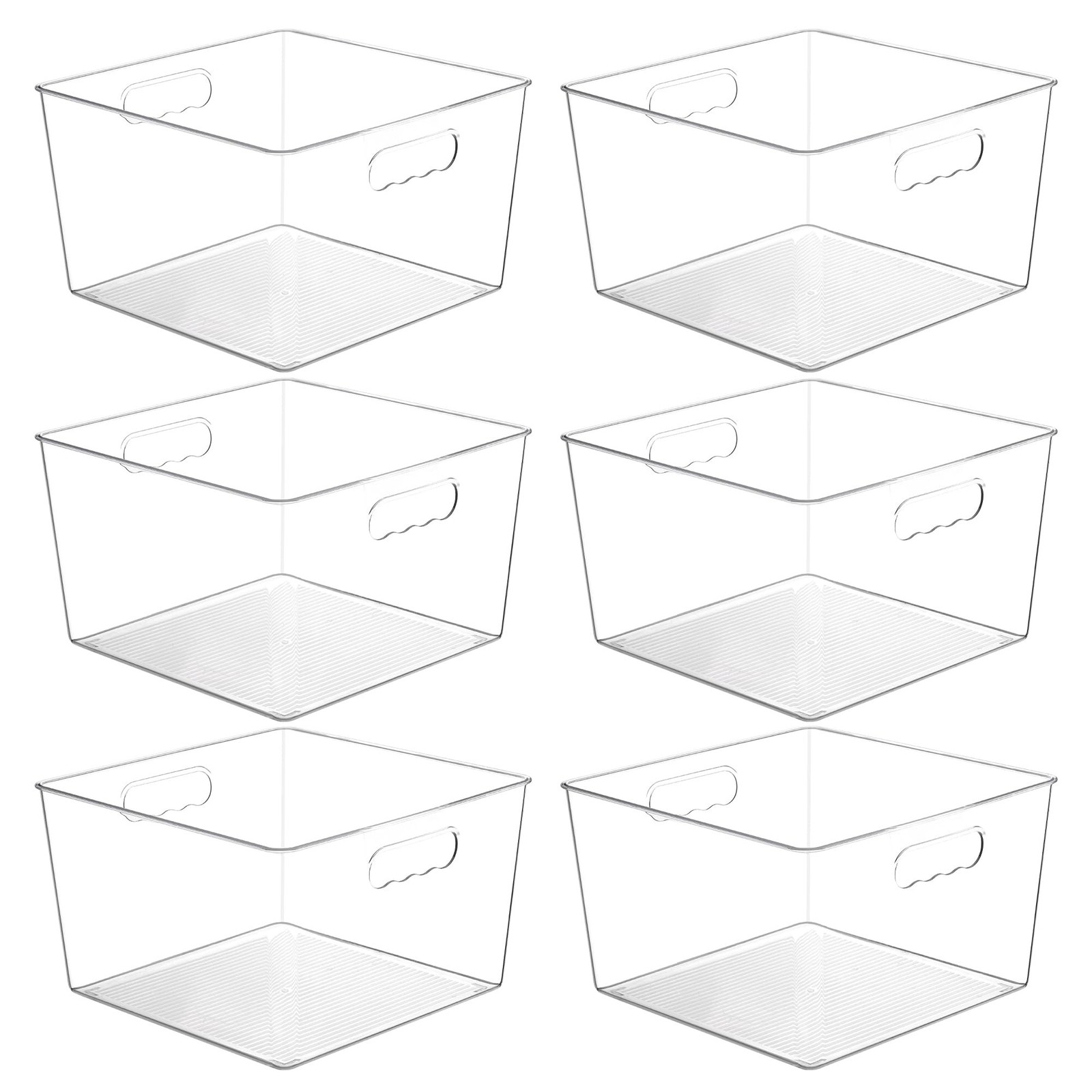 Vtopmart 6 Pack Extra Large Clear Plastic Storage Bins,11×11 Cube Acrylic Org…