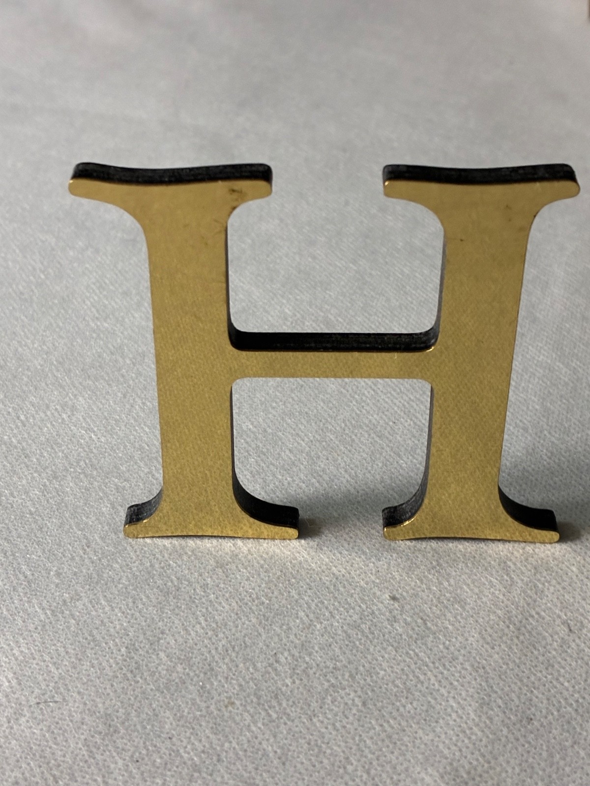 ACRYLIC GOLD FINESHED LETTER ( H ) TALL 3" INCHES