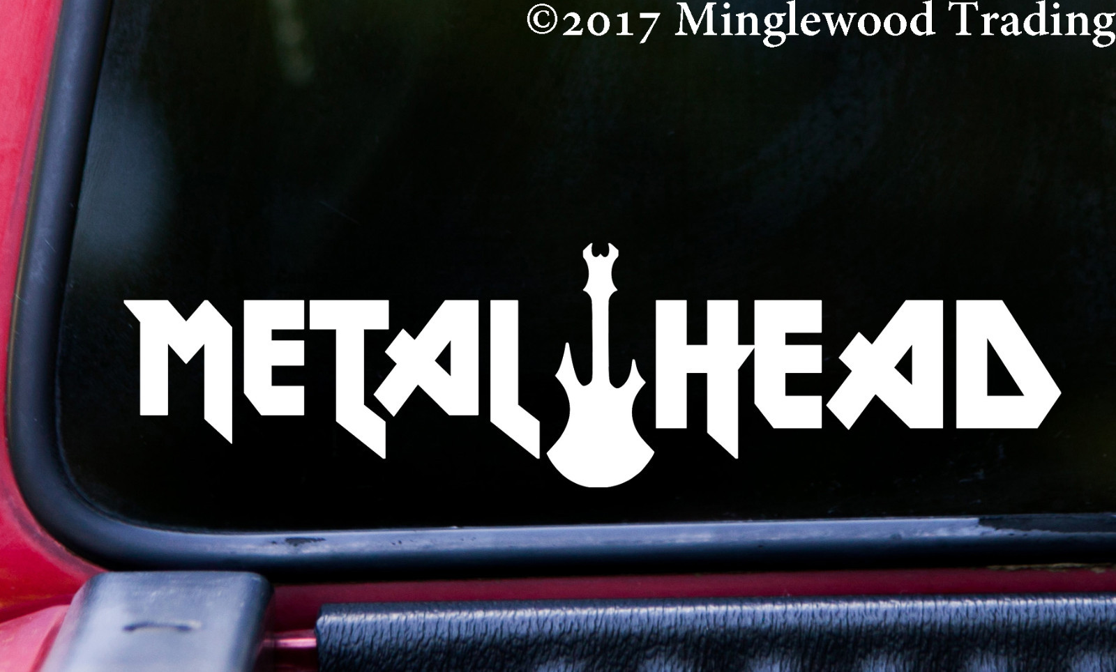 Metal Head Vinyl Decal Sticker – Hard Heavy Black Death Speed Thrash Guitar