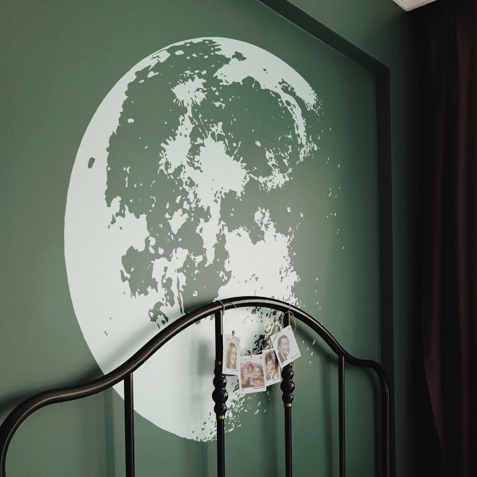 Moon Wall Sticker for Kid's Room. Wall Decal Moon Art. Space Theme Decor. #523
