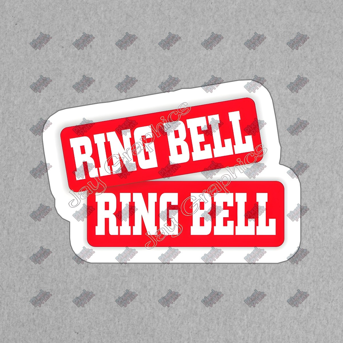 Vintage Ring Bell Vinyl Sticker Decal Perfect for Home Decor, Gifts, #318147